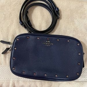 Coach Sadie Crystal Pink Rivets Clutch or Crossbody Bag